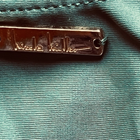 Nicole Miller swimsuit bandeau peplum cross front tankini bikini green size L - Picture 15 of 16